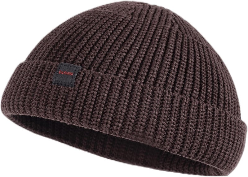 DASMINI Fisherman Beanie Hats for Men Women,Knit Trawler Skull Cap,Watch Cap,Spring Fall Winter Warm Short Hats - Image 1